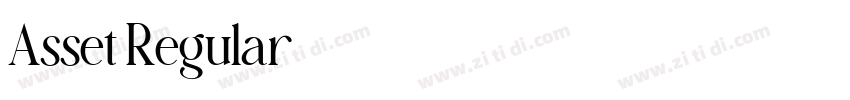 Asset Regular字体转换